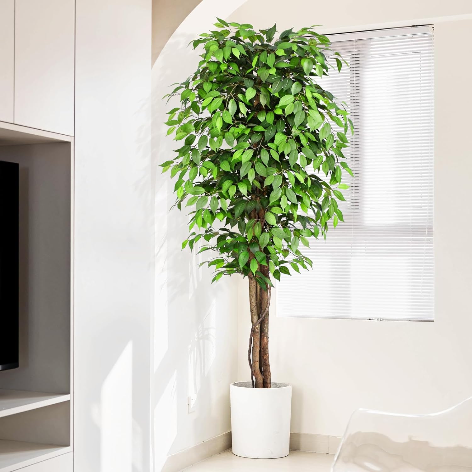 Árbol de Ficus Artificial Real - Ficus Lyrata Tree reseña y precio