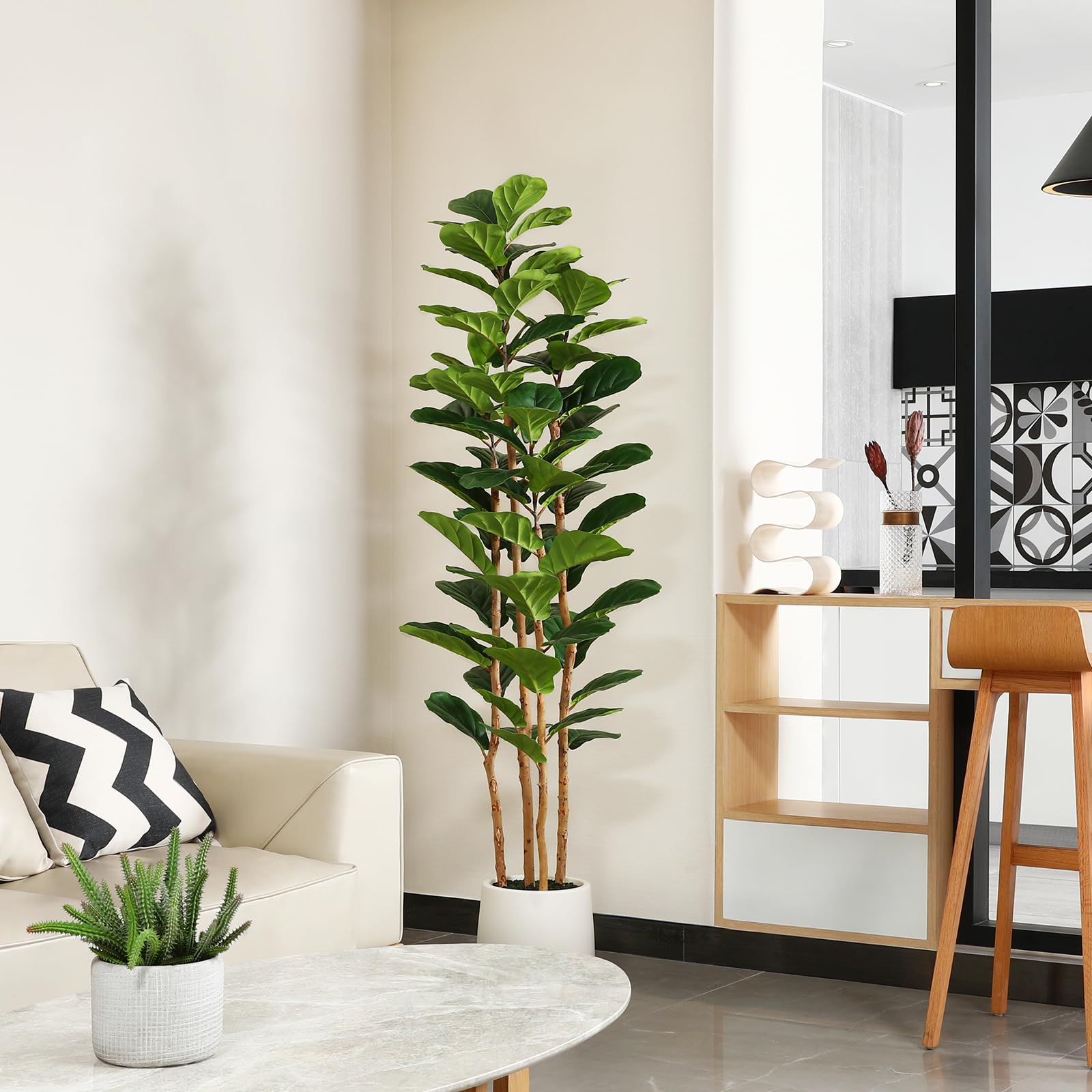 Árbol artificial de fico de ho - Ficus Lyrata Tree reseña y precio